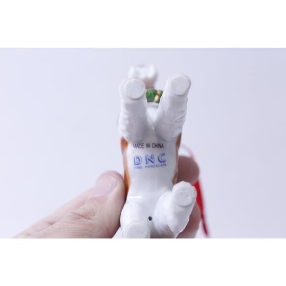 Wire Fox Terrier, Christmas Ornament, DNC Fine Porcelain, FHanging Figurine, - Picture 4 of 4